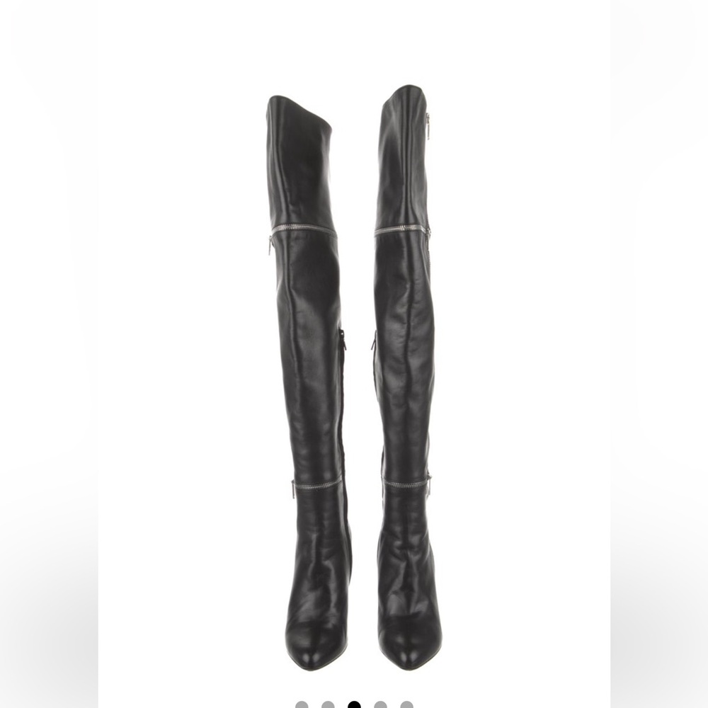 Saint Laurent over the knee leather boots